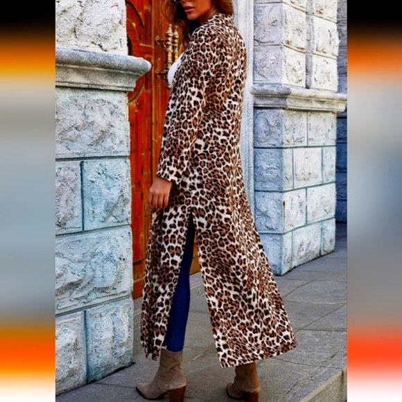 Jolie & Joy 🐆  Sheer Shirt Dress NWT High Side Slits, button front stretch sexy - Picture 1 of 13